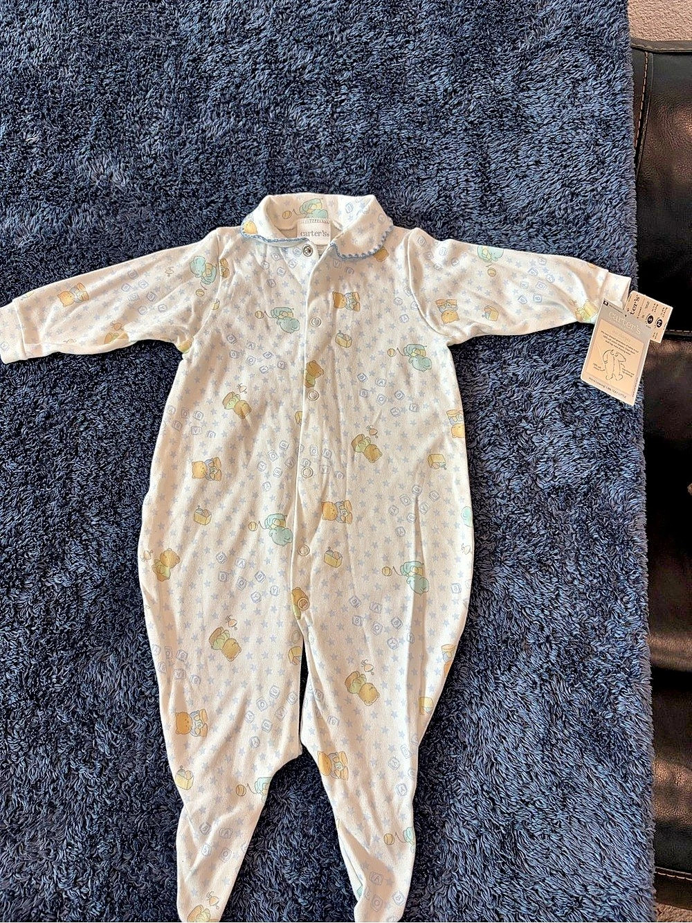 Carter's Vintage Carter's Elephant & Teddy Bear Footed Sleeper Vintage Elephant